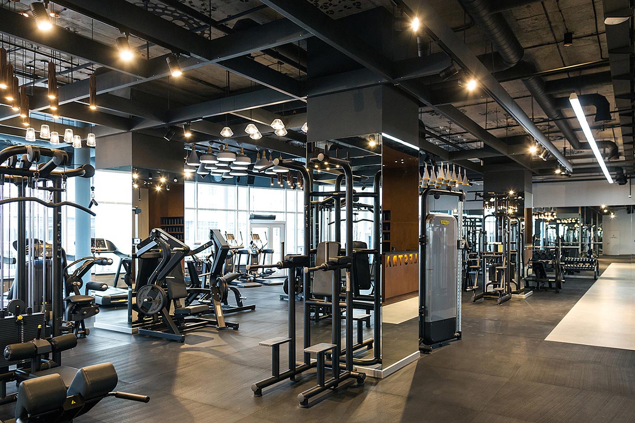 Fitness space design of fitness club