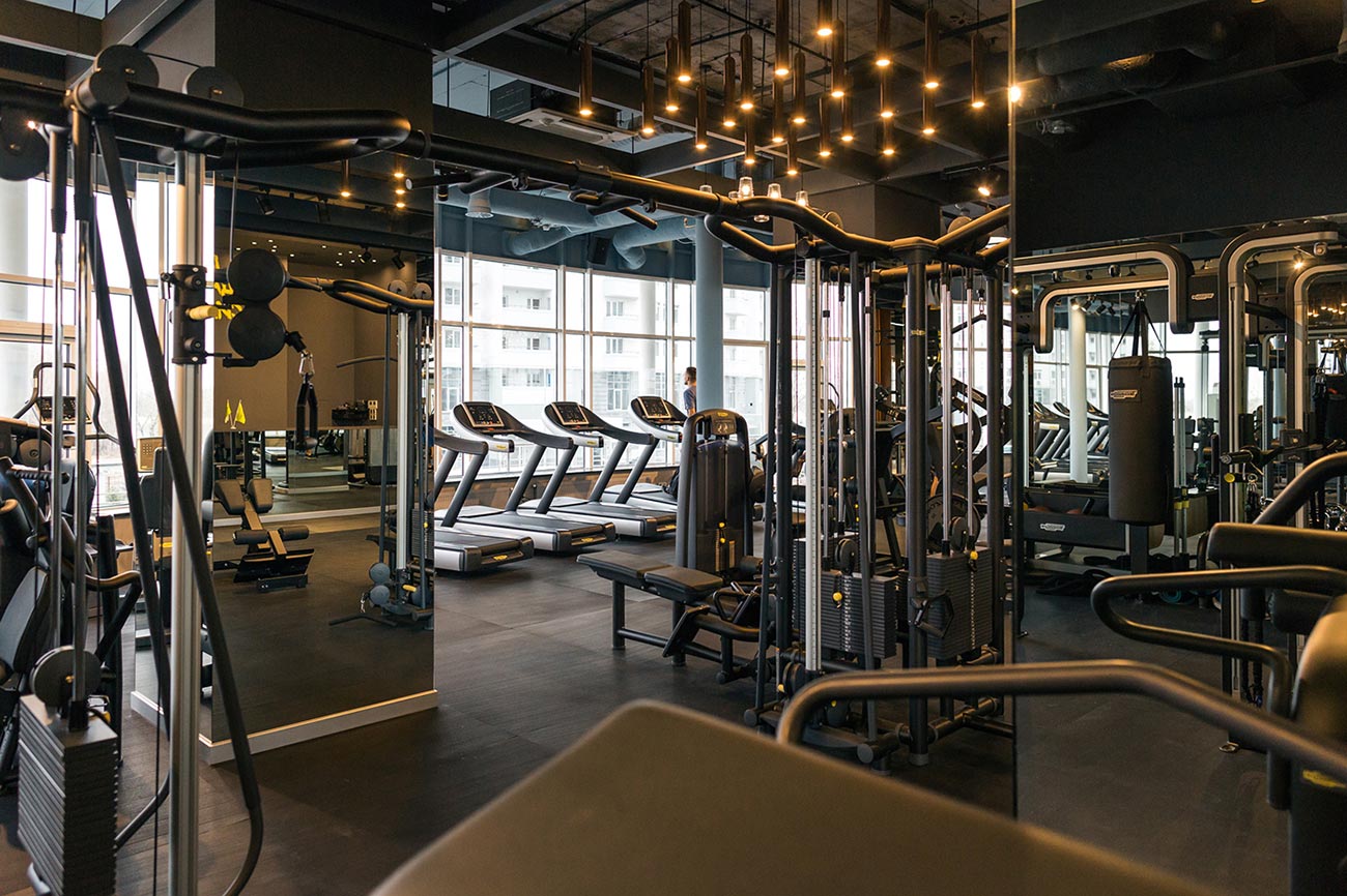Fitness space design of fitness club