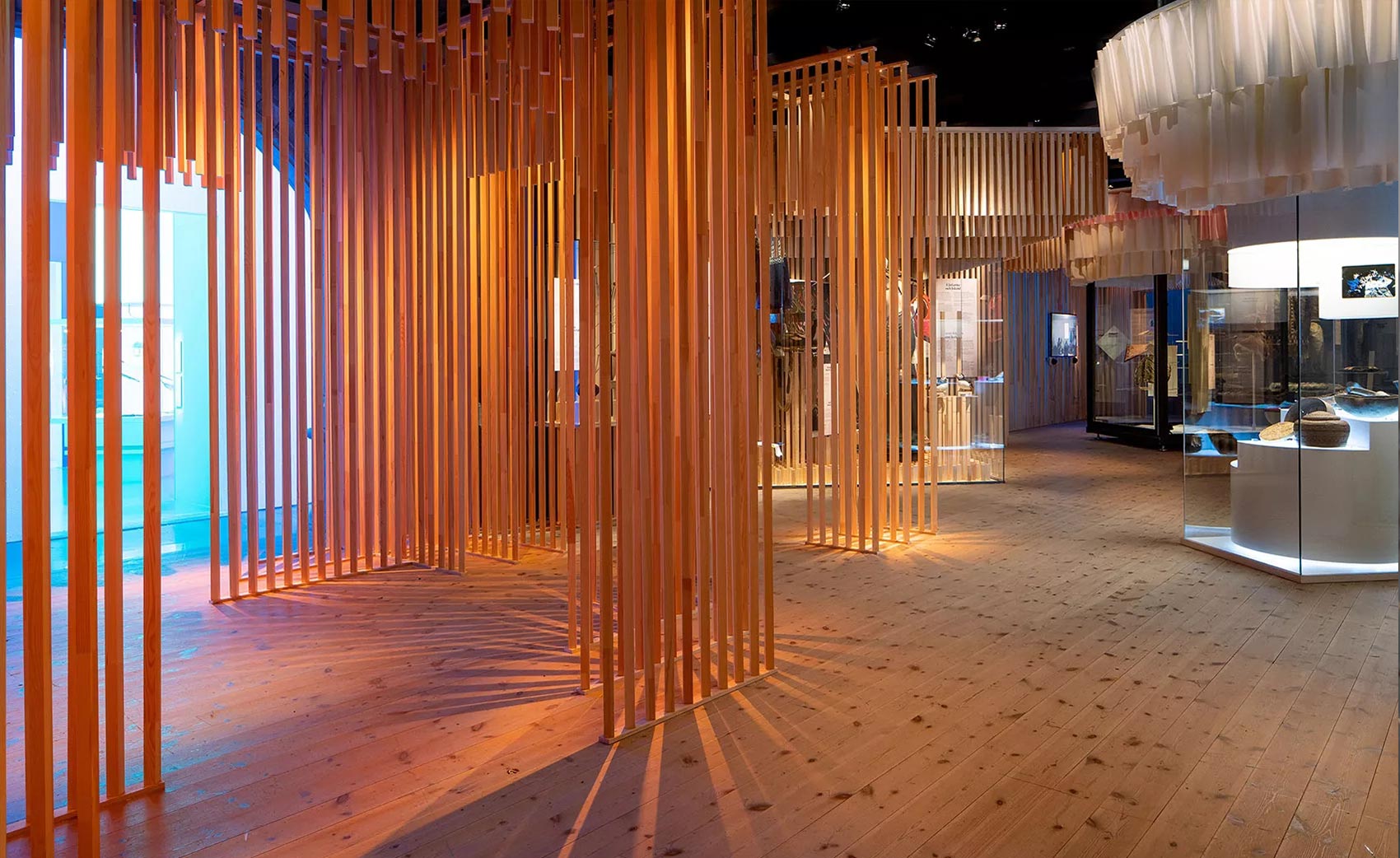 The corridor design of the Nordic Museum exhibition hall