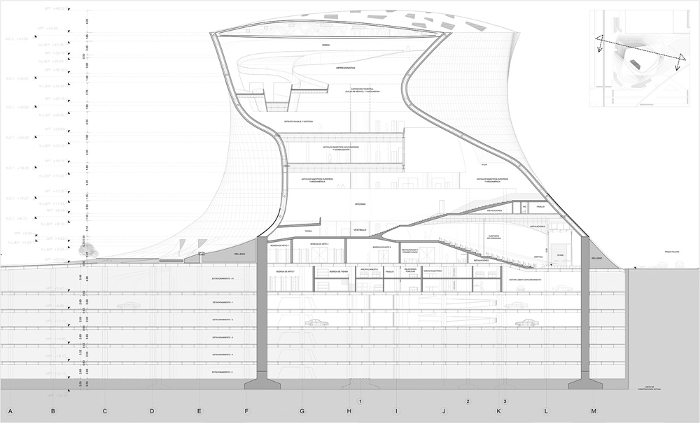 Design and planning drawing of Somaya Museum