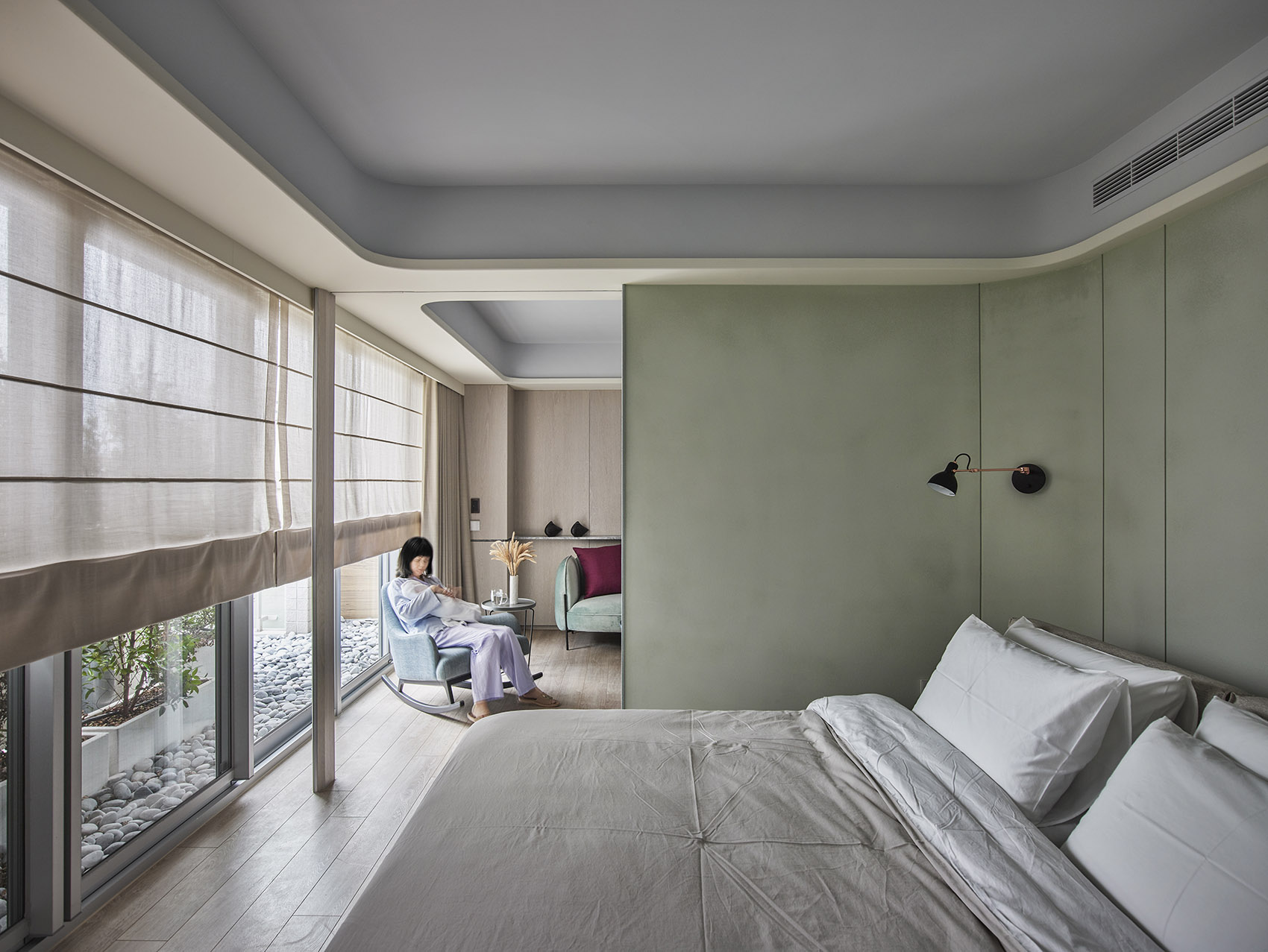 Bedroom design of Yuanqi Yushou postpartum nursing center
