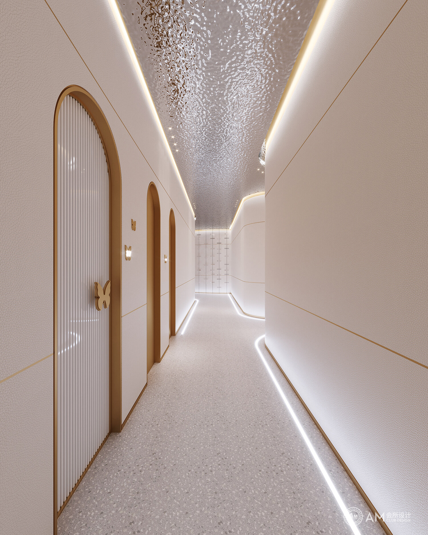 Corridor design of spa area of am| andison beauty salon