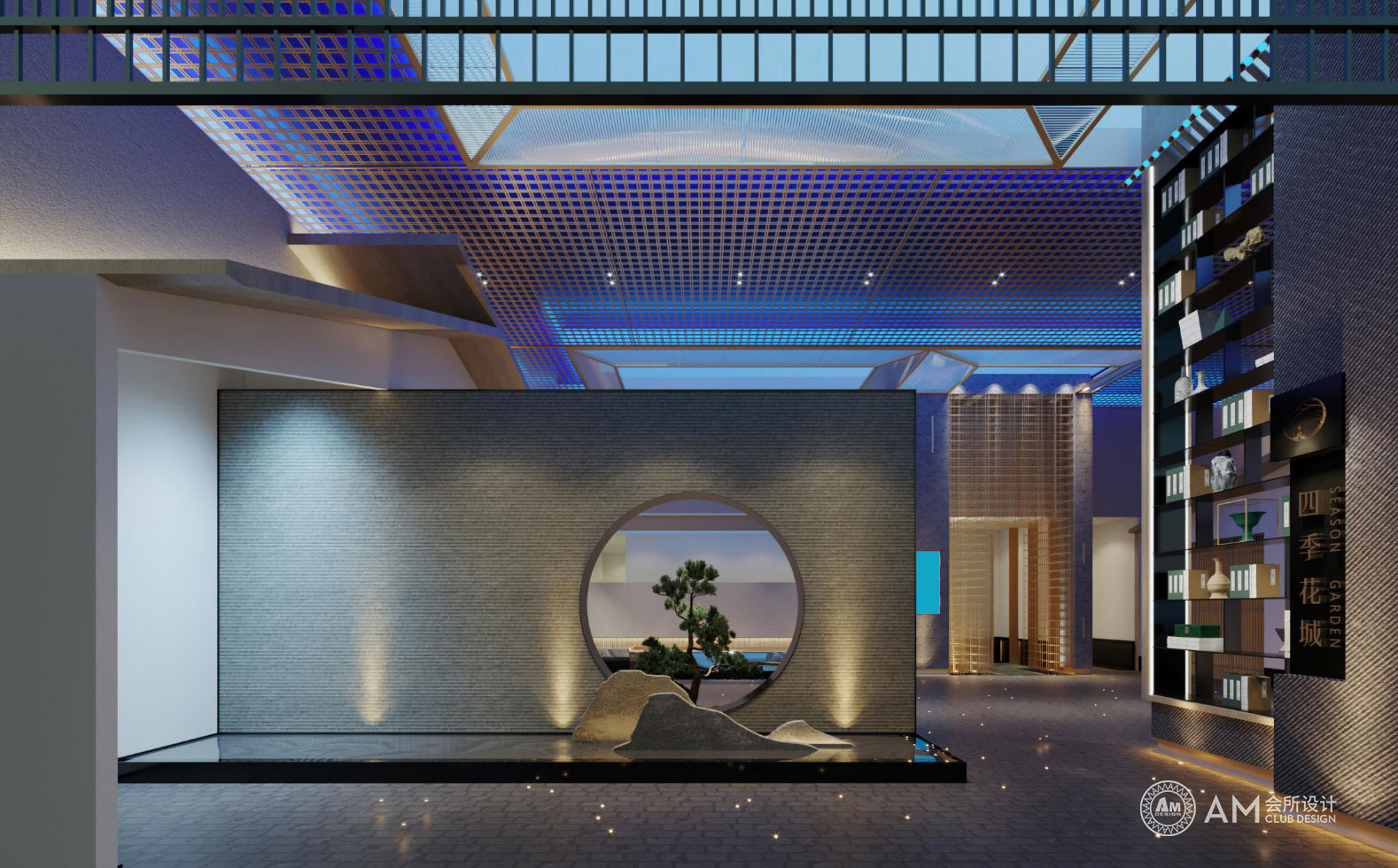 AM DESIGN | Hall design of spa club in Sijihuacheng