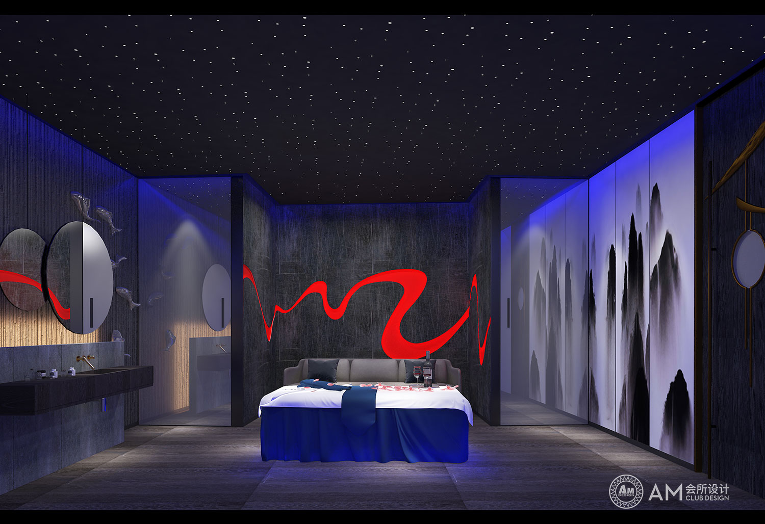 AM DESIGN | Spa room design of men's spa club in Suzhou
