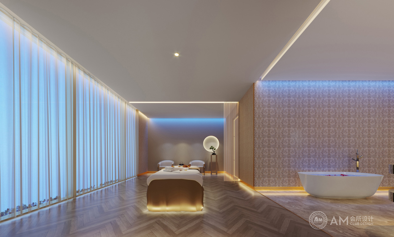 AM DESIGN | Design of spa room of spa club in Sijihuacheng