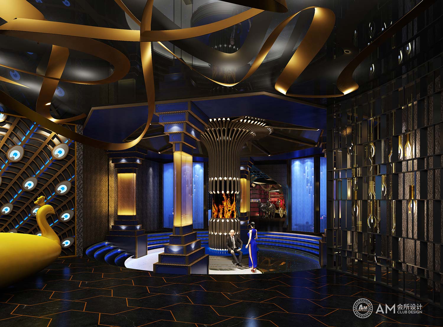 AM DESIGN | Hall design of Top Spa Club in Tianjun No.7