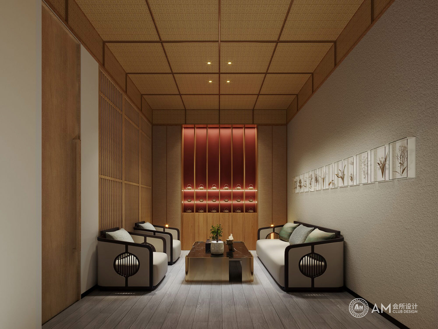 AM DESIGN | Design of tea break area of spa club in Sijihuacheng