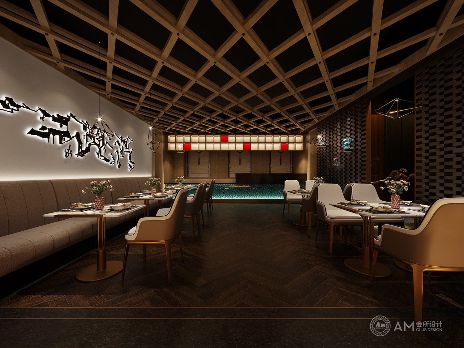 AM DESIGN | Dining area design of lishiyuan Spa Club