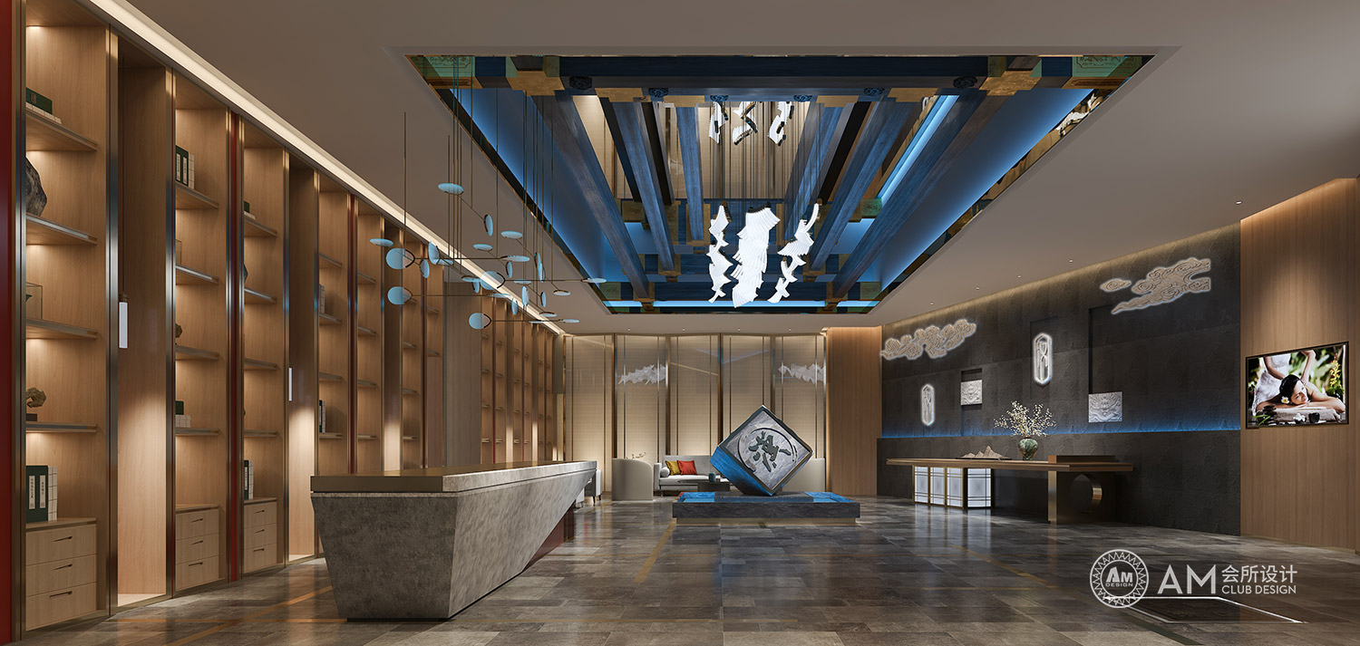 AM DESIGN | Front desk & reception area design of Dahan Guizu Spa Club