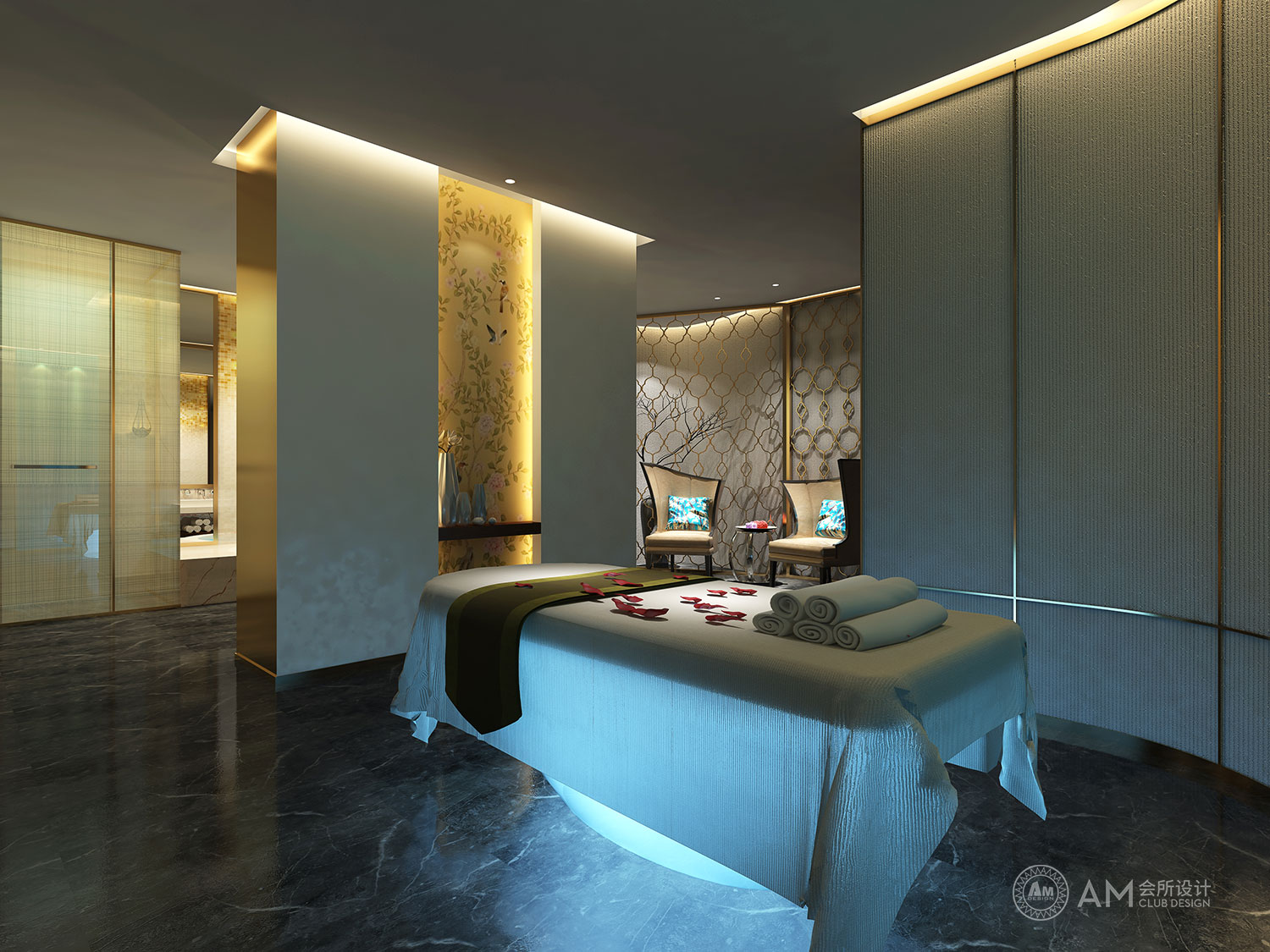 AM DESIGN | Spa room design of ziyihui top club
