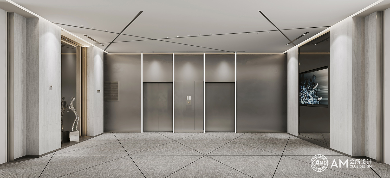 AM DESIGN | Lift Hall & corridor design of Hefei Gymnasium