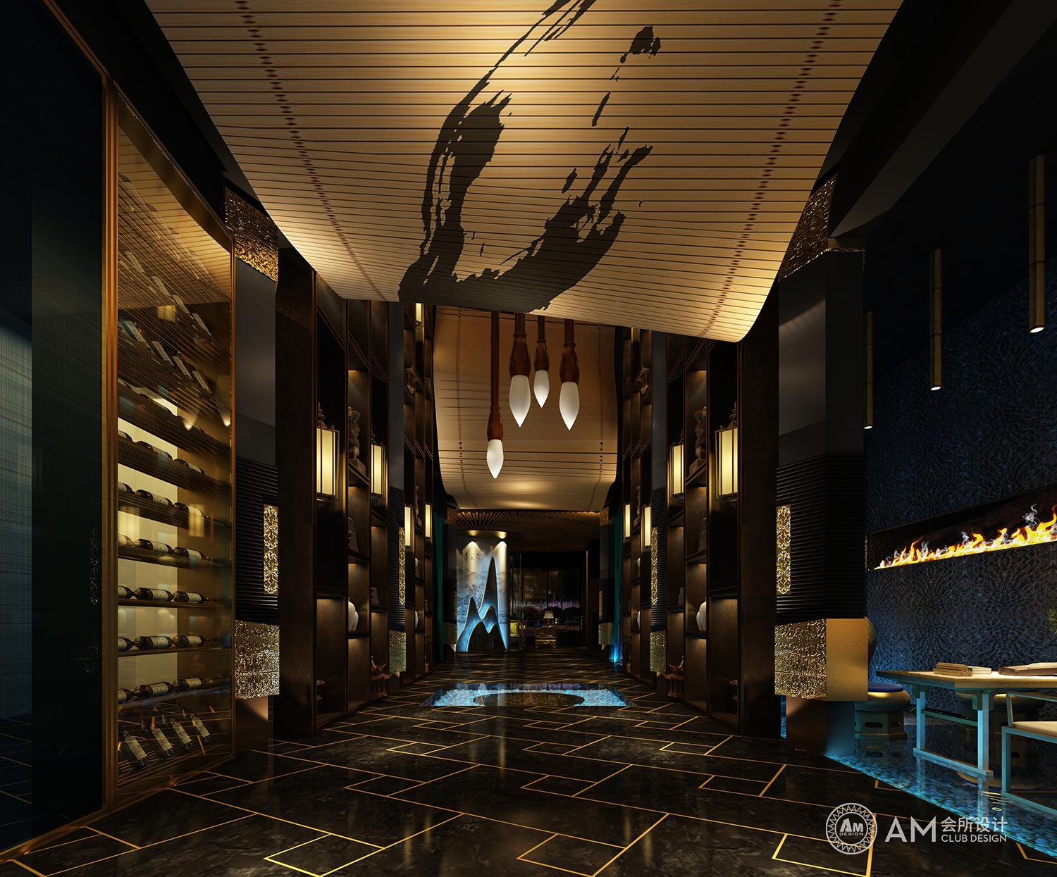 AM DESIGN | Design of ziyihui top club corridor