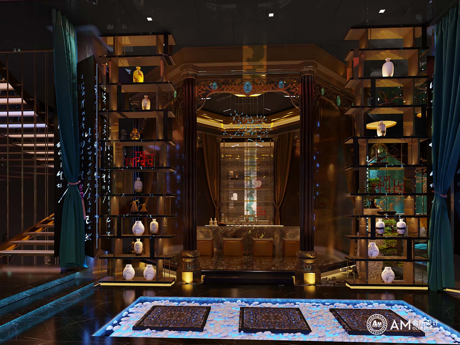 AM DESIGN | Lobby design of Top Spa Club in Baiziwan