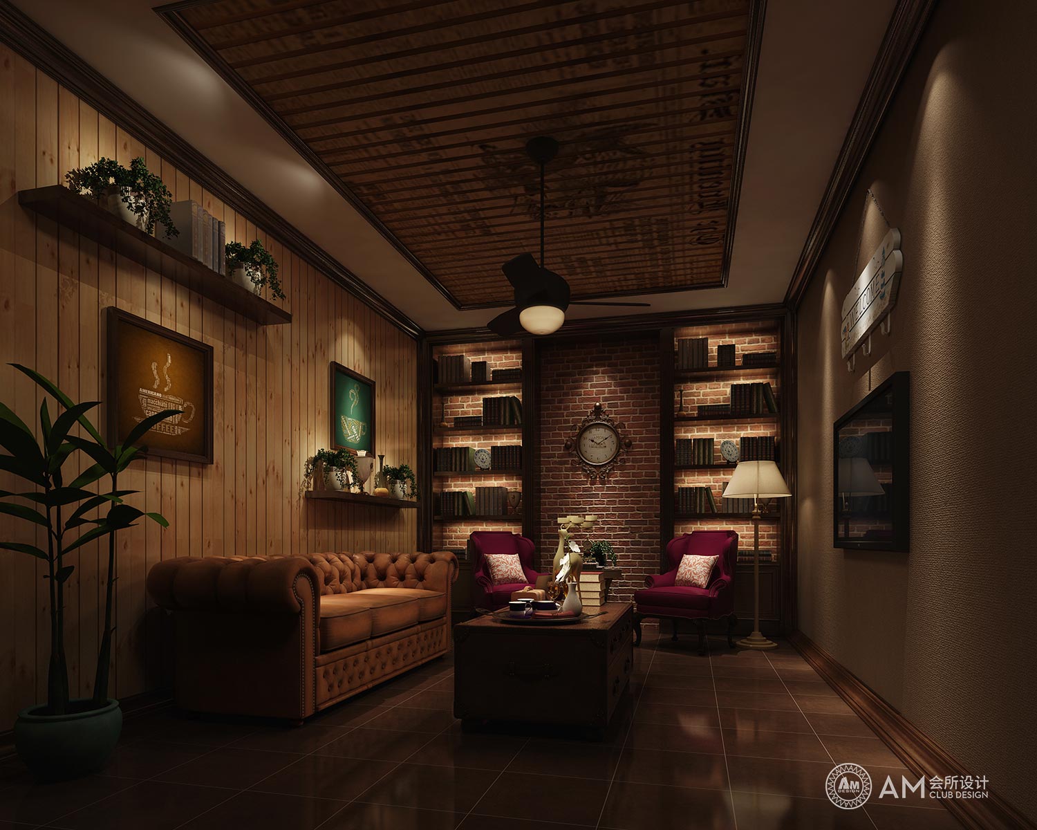 AM DESIGN | Cigar room design of qilinhui Top Spa Club