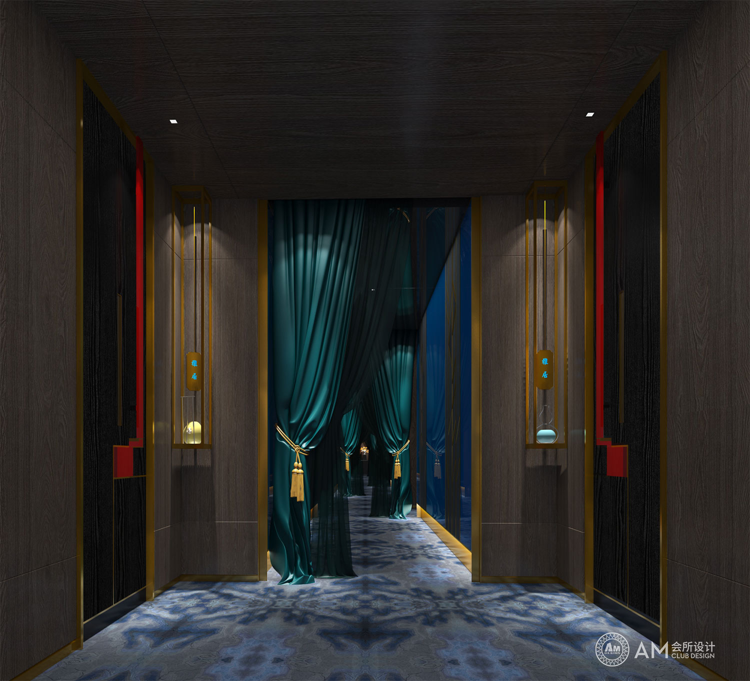 AM DESIGN | Design of Jiugongge Spa Club corridor