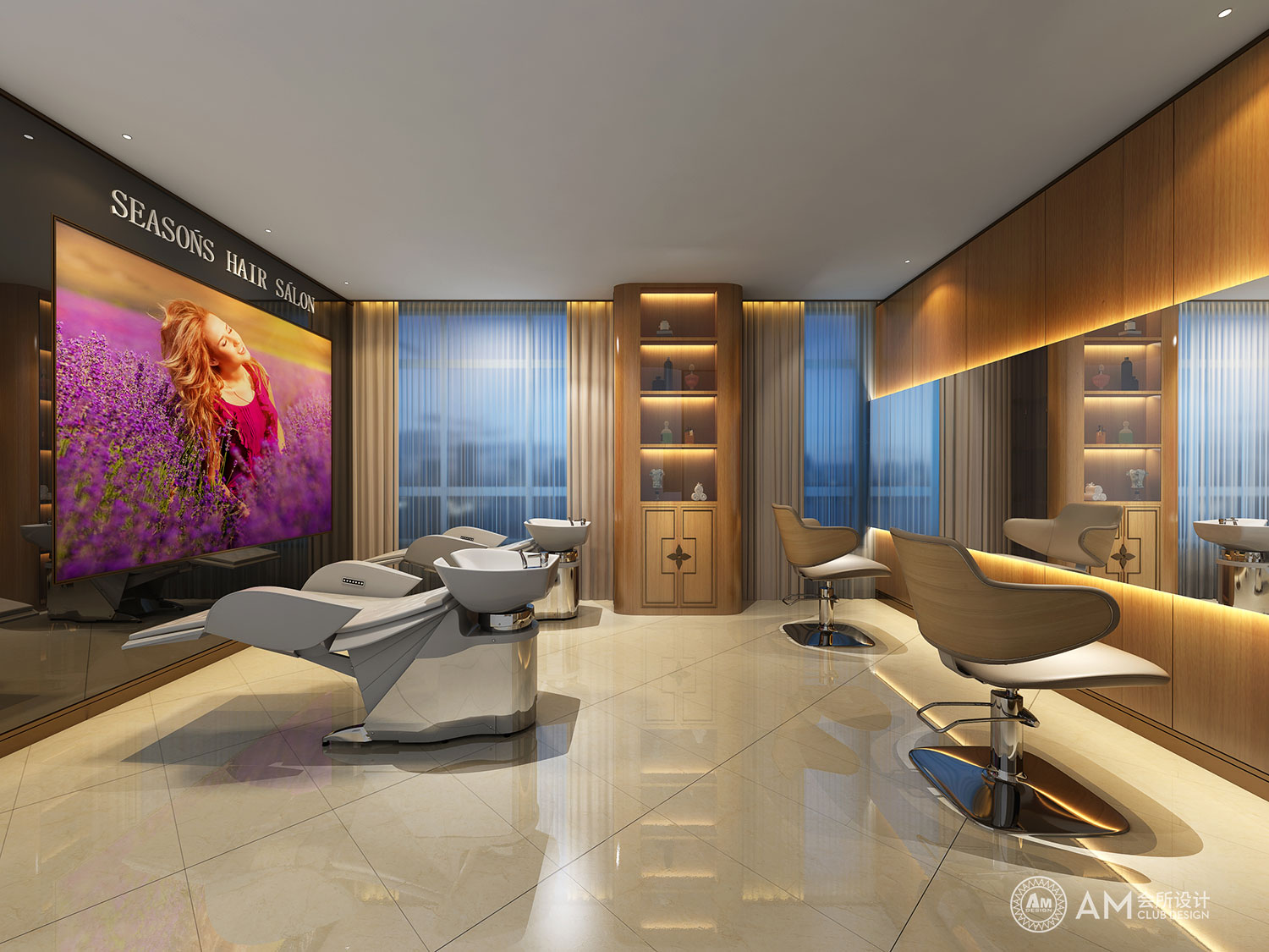 AM DESIGN | Design of hairdressing room of top spa spa spa in Sijihuacheng