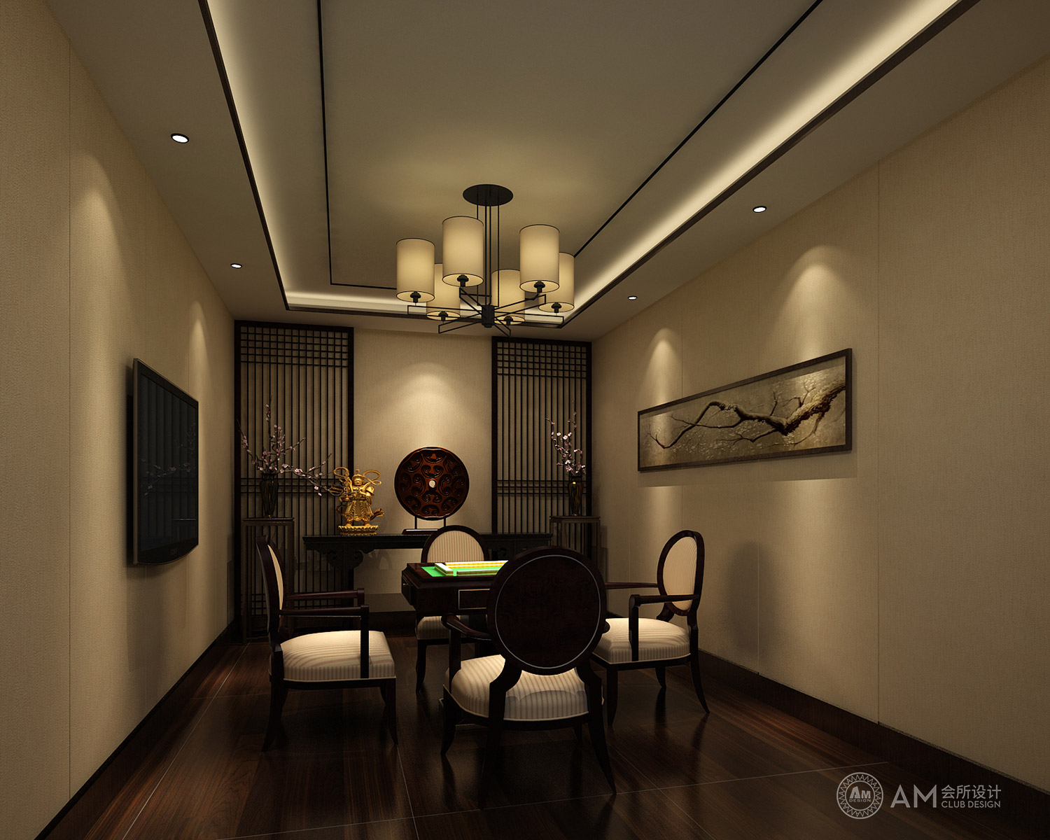 AM DESIGN | Design of chess and card room in qilinhui Top Spa Club