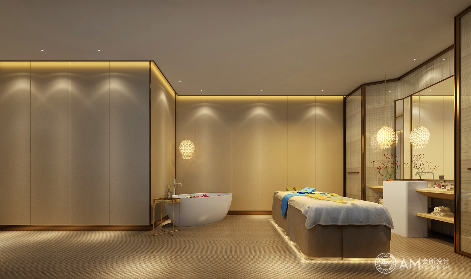 AM DESIGN | Spa room design of top spa spa in Sijihuacheng