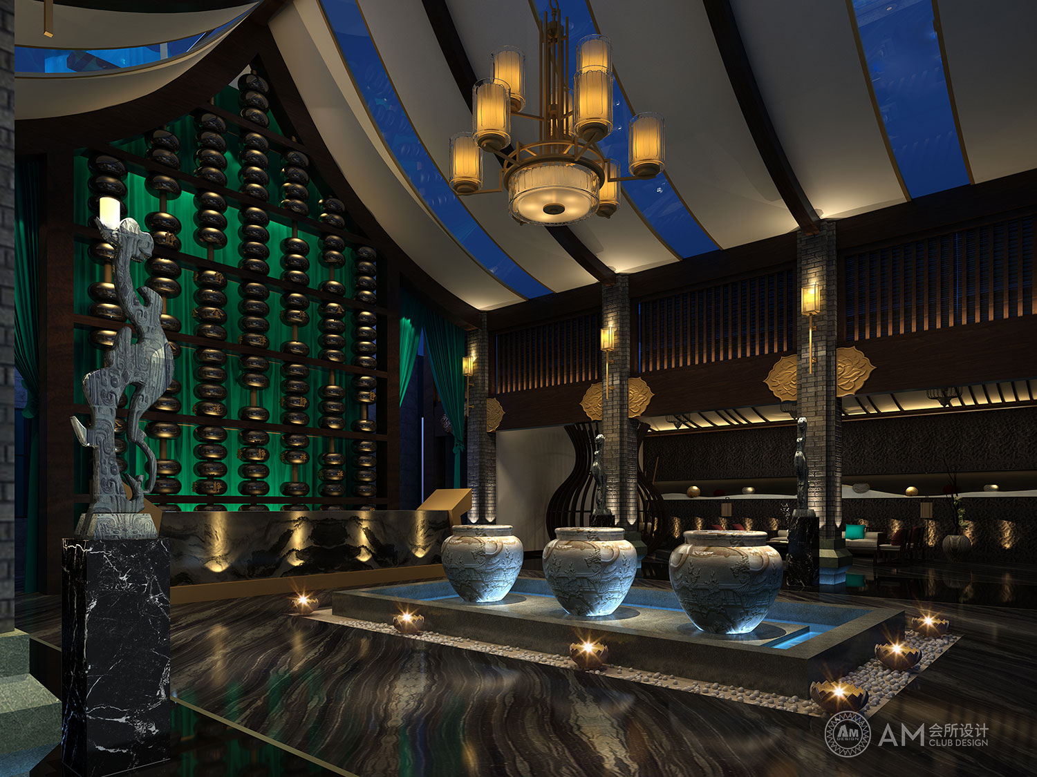 AM DESIGN | Design of qilinhui Top Spa Club Hall