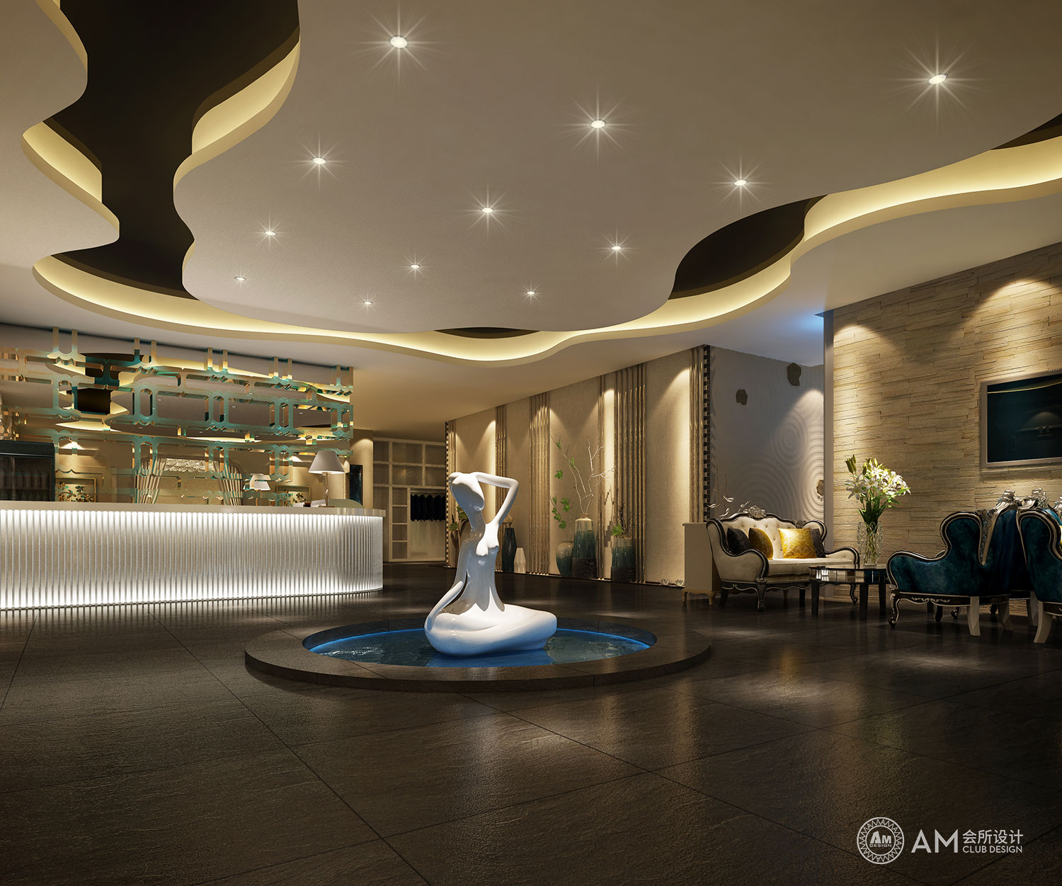 AM DESIGN | Hall design of huajiantang high temperature Yoga Club