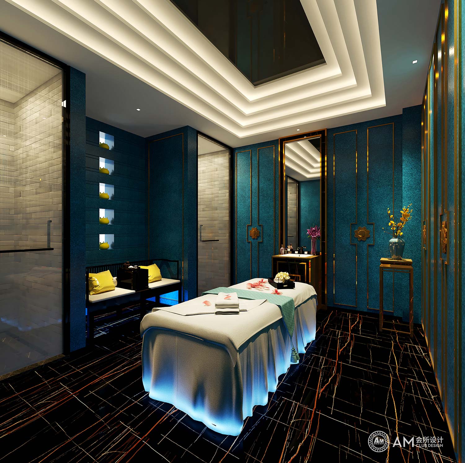 AM DESIGN | Spa room design of Baiziwan Top Spa Club