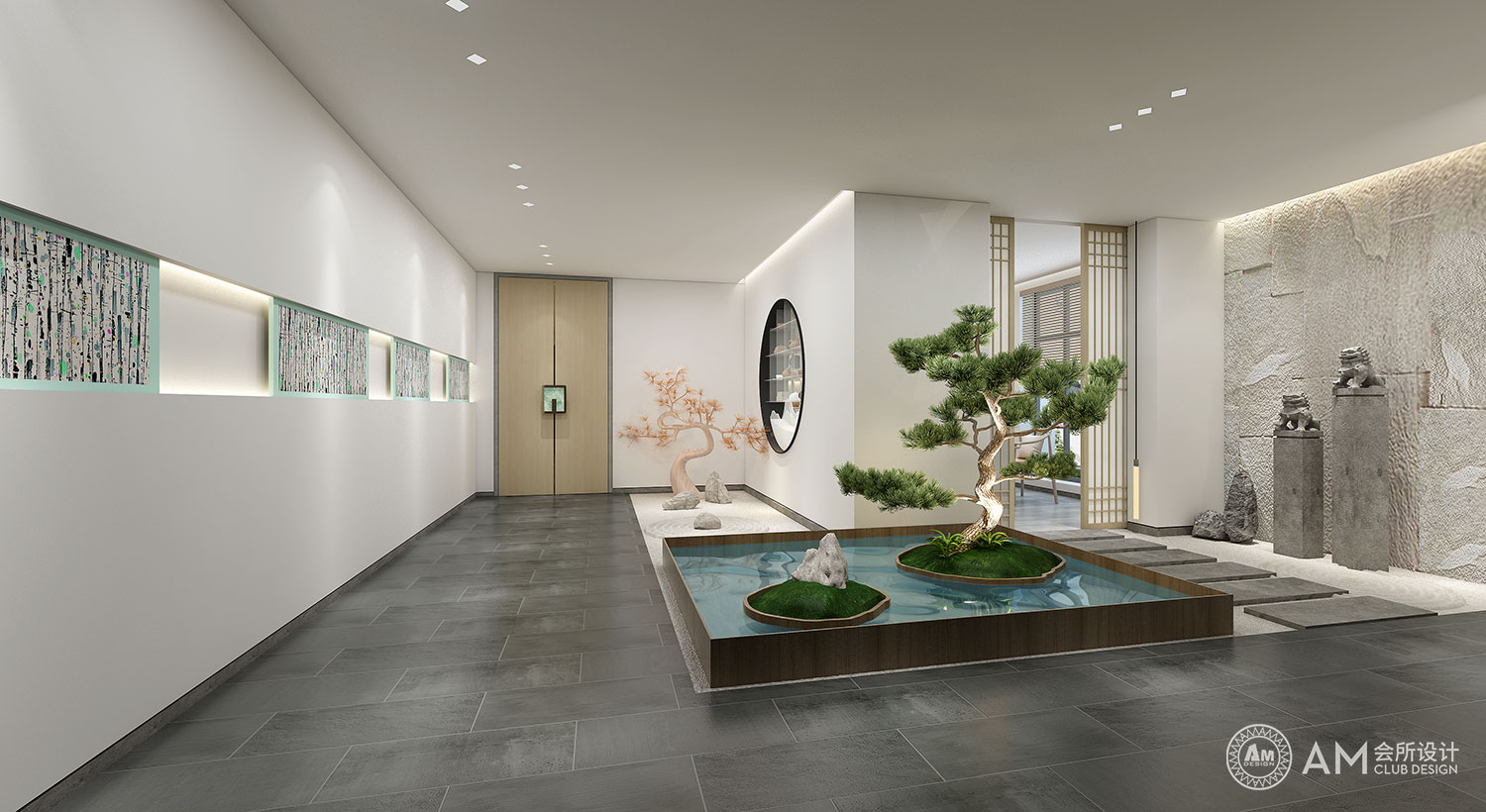 AM DESIGN | Landscape design of private club corridor in Friendship Hotel