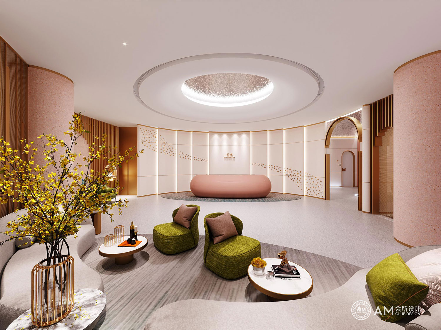 AM DESIGN | Front desk design of Beijing andisen Beauty Club